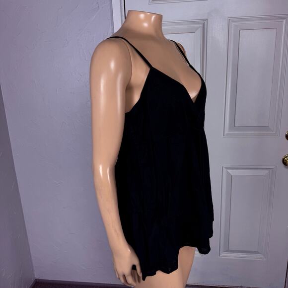 Vintage Y2k Guess Tank Top Shirt Babydoll Cotton Embroidered Large Boho T3-8 - Picture 5 of 6